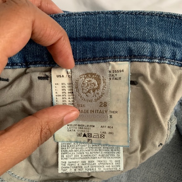 DIESEL LIVY-BIKER Stretchy Skinny Jeans W 28 L 32 - Picture 12 of 13